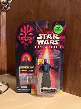 Star Wars Episode I Darth Maul CommTech Chip Action Figure 1999 Hasbro MOC